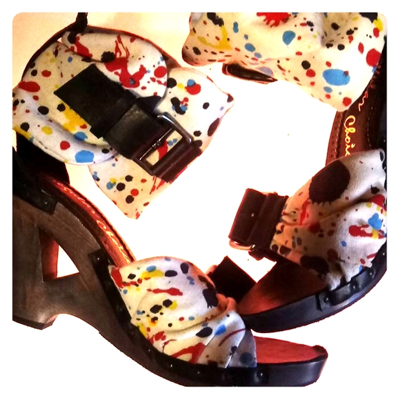 Irregular Choice Shoes - Irregular Choice Splatter Wedges (8.5)